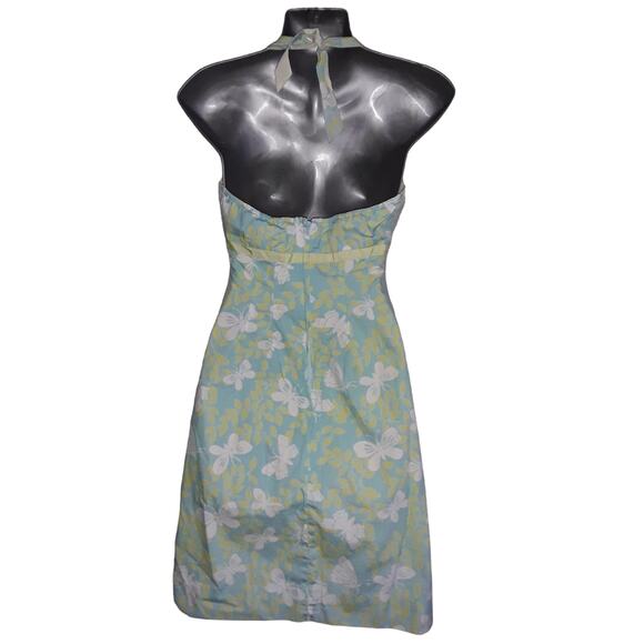 Lilly Pulitzer Sz 2 AIR SHOW Butterfly Print Halter Dress - Picture 4 of 6